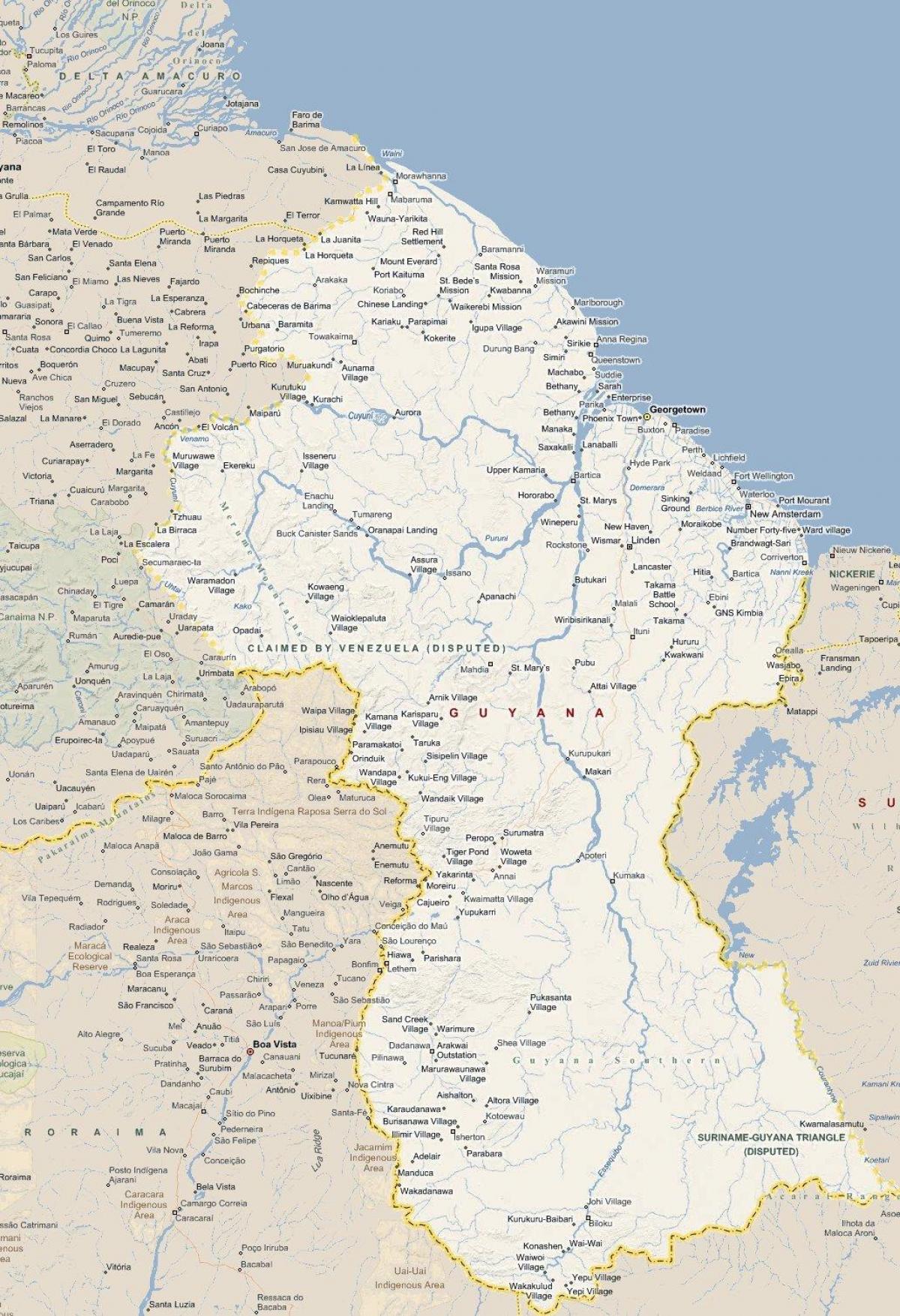 карта Гайана път