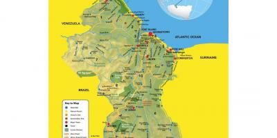 Карта Гайана местоположението на картата 