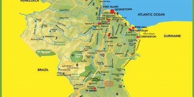 Карта фотография Гвиана